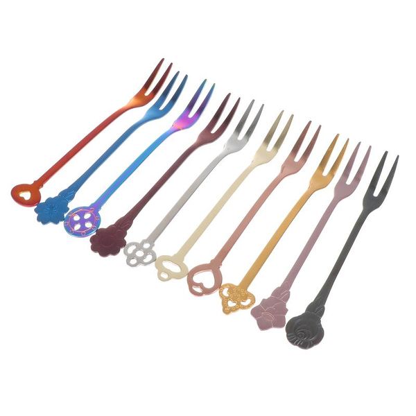 forks 10pcs stainless steel dessert cake party tabletop