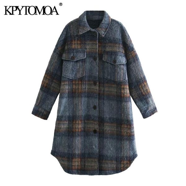 kpytomoa women 2021 fashion with pockets check woolen jacket coat vintage long sleeve button-up female outerwear chic overshirt, Black;brown
kpytomoa women 2021 fashion with pockets check woolen jacket coat vintage long sleeve button-up female outerwear chic overshirt, Black;brown