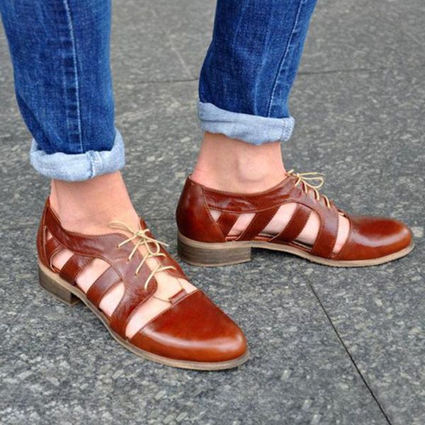 dress shoes pu leather women pumps lace up hollow out ladies vintage chunky heels cross strappy sandals big size zapatos de mujer, Black
dress shoes pu leather women pumps lace up hollow out ladies vintage chunky heels cross strappy sandals big size zapatos de mujer, Black