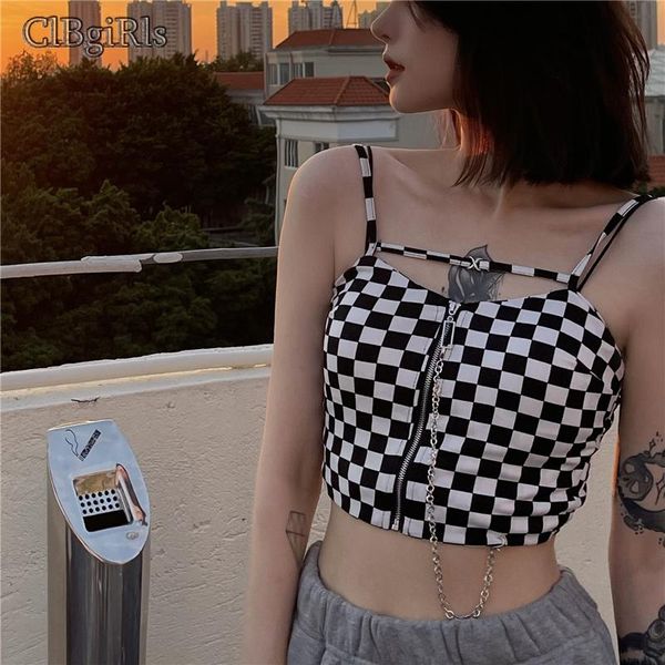 women's tanks & camis fairy grunge y2k e-girl plaid women vintage harajuku zipper chain crop tank emo summer streetwear mall goth clot, White
women's tanks & camis fairy grunge y2k e-girl plaid women vintage harajuku zipper chain crop tank emo summer streetwear mall goth clot, White