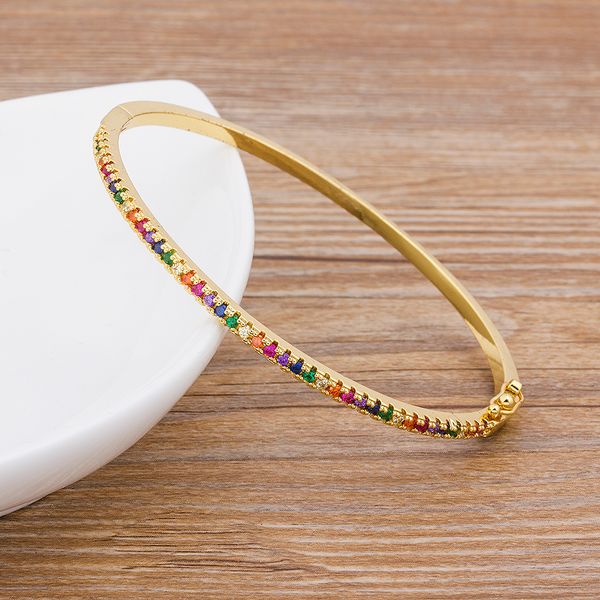charm rainbow bangles copper zirconia rhinestone cuff bangle trendy jewelry gift for women girls, Black
charm rainbow bangles copper zirconia rhinestone cuff bangle trendy jewelry gift for women girls, Black