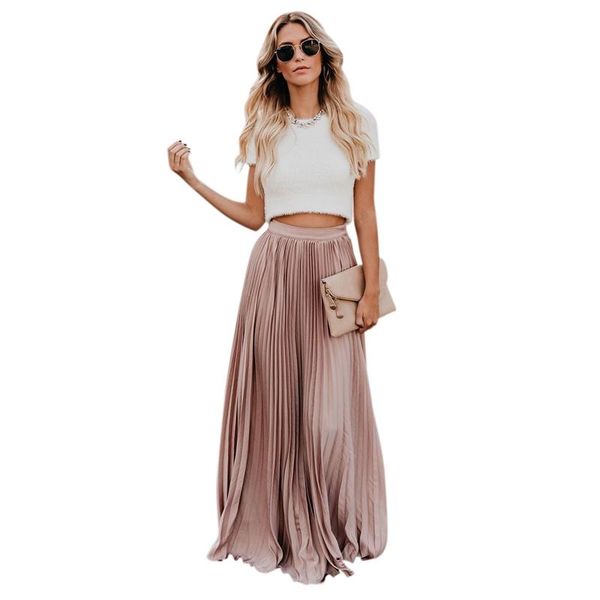 skirts all seasons women fashion vintage high waist long skirt elastic solid color casual party pleated pink m, Black
skirts all seasons women fashion vintage high waist long skirt elastic solid color casual party pleated pink m, Black