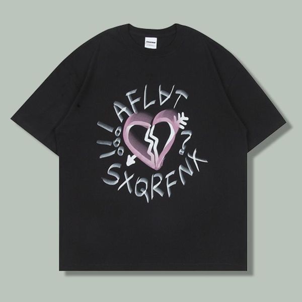 men's t-shirts hip hop graffiti t shirt men cotton heart print loose streetwear short sleeve harajuku couple oversize fashionable shirt, White;black
men's t-shirts hip hop graffiti t shirt men cotton heart print loose streetwear short sleeve harajuku couple oversize fashionable shirt, White;black