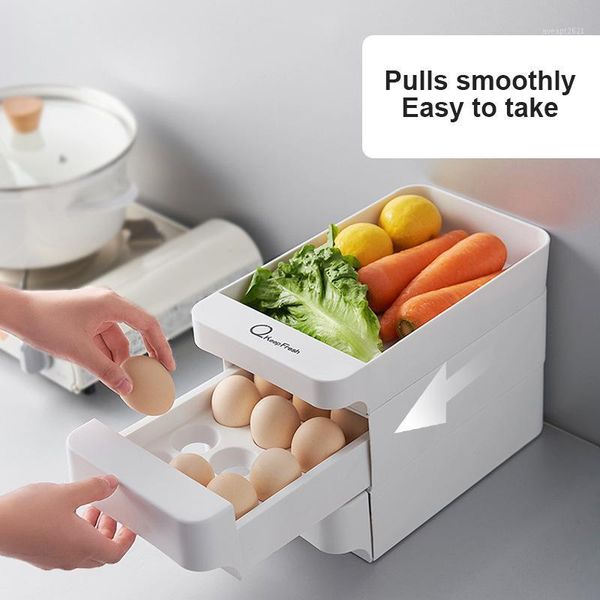 creative refrigerator storage box egg kitchen drawer preservation multi-layer bottles & jars
creative refrigerator storage box egg kitchen drawer preservation multi-layer bottles & jars