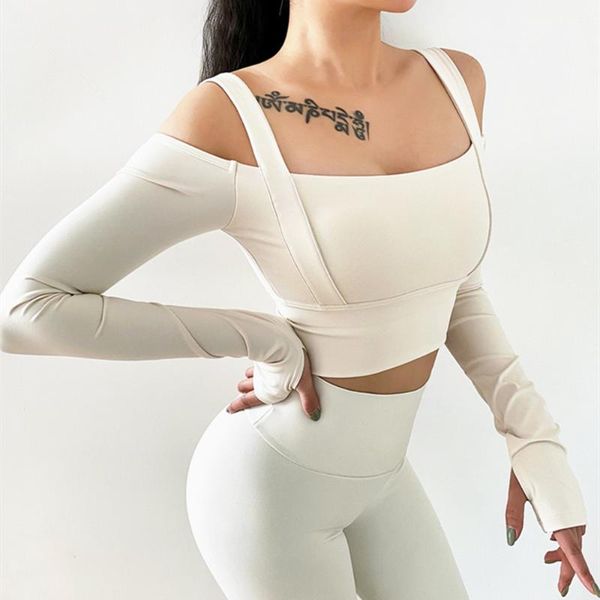 yoga outfit 2021 tight sports gym strapless shirts women long sleeve workout fitness crop with pad running sportswear
yoga outfit 2021 tight sports gym strapless shirts women long sleeve workout fitness crop with pad running sportswear