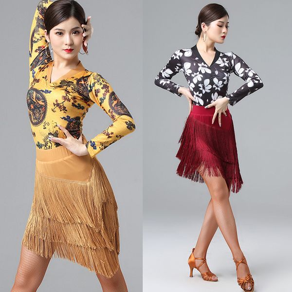 new latin dress suit tassels dance skirt performance costume rumba dance clothes flamengo modern dance dresses db1340, Black;red
new latin dress suit tassels dance skirt performance costume rumba dance clothes flamengo modern dance dresses db1340, Black;red