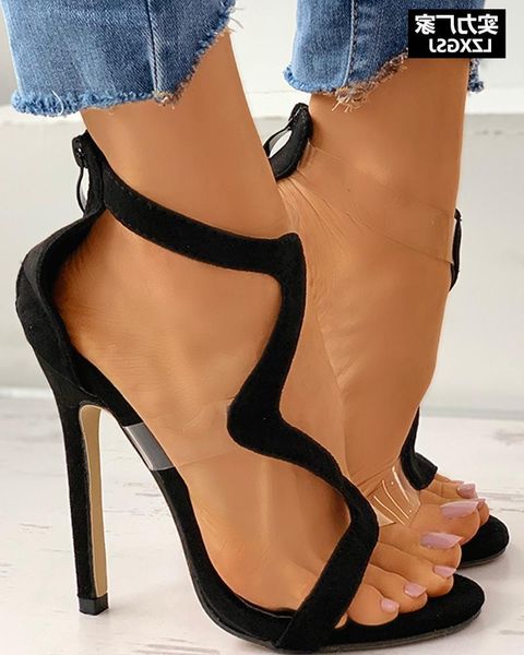 dress shoes fashion summer 2021 super high heel 40-43 back zipper sandals for women, Black
dress shoes fashion summer 2021 super high heel 40-43 back zipper sandals for women, Black