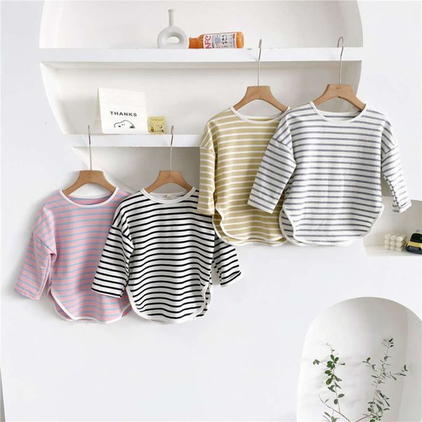 2021 korean clothing spring boys and girls stripe t-shirt children's sweater medium length bottomed shirt, Blue
2021 korean clothing spring boys and girls stripe t-shirt children's sweater medium length bottomed shirt, Blue