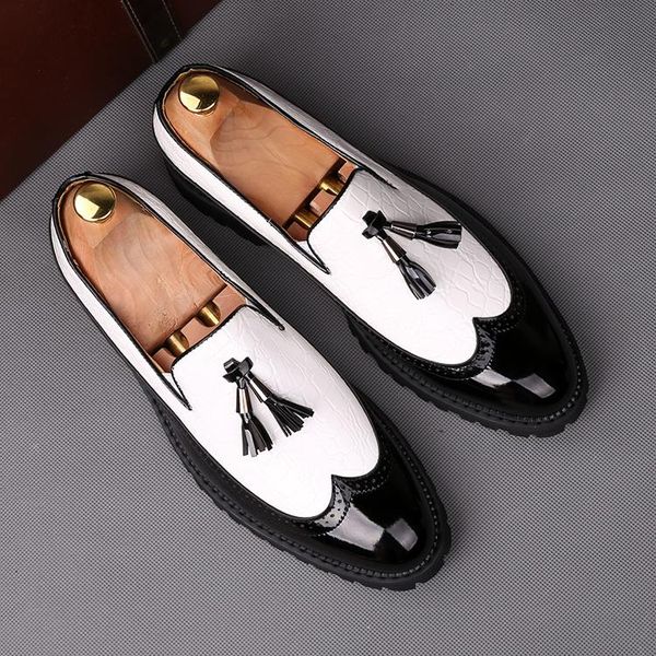 dress shoes men brogue slip on formal patent leather oxfords pointed toe business wedding shoe, Black
dress shoes men brogue slip on formal patent leather oxfords pointed toe business wedding shoe, Black