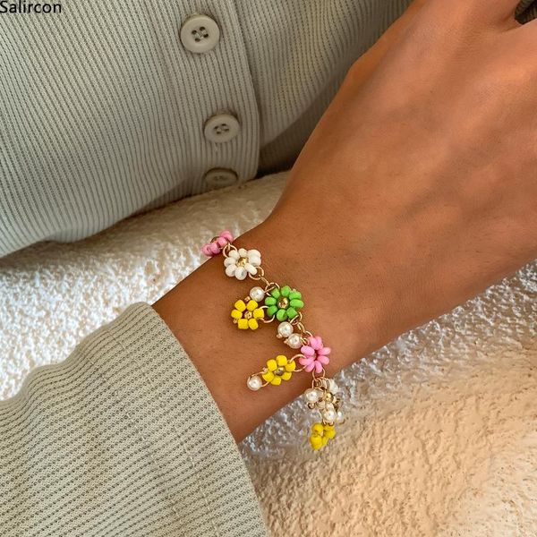 link, chain bohemian hamdmade multicolor bracelet for women fashion flowers pendant beaded couples boho jewelry 2021 trend gift, Black
link, chain bohemian hamdmade multicolor bracelet for women fashion flowers pendant beaded couples boho jewelry 2021 trend gift, Black