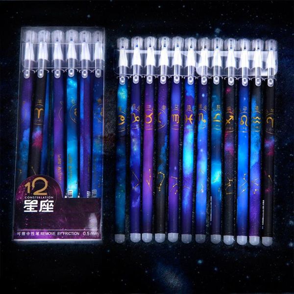 gel pens 12pcs/lot starry constellation erasable pen 0.5mm blue black ink for office supplies school stationery student gift
gel pens 12pcs/lot starry constellation erasable pen 0.5mm blue black ink for office supplies school stationery student gift