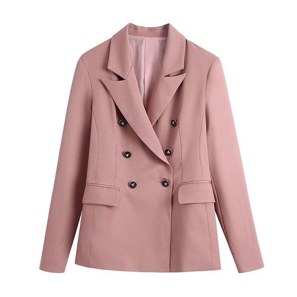 women's suits & blazers est designer blazer jacket solid double breasted ladies vintage long sleeve female office lady women, White;black
women's suits & blazers est designer blazer jacket solid double breasted ladies vintage long sleeve female office lady women, White;black