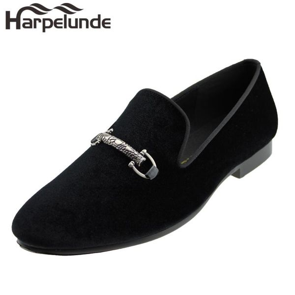dress shoes harpelunde men prom buckle black velvet loafers