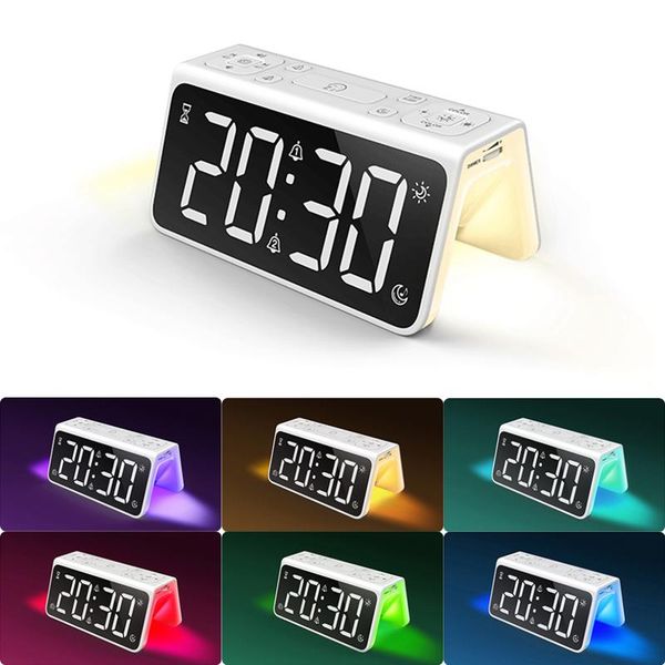 other clocks & accessories electronic alarm clock noiseless design digital led large display mirror usb charging brightness adjustment with
other clocks & accessories electronic alarm clock noiseless design digital led large display mirror usb charging brightness adjustment with