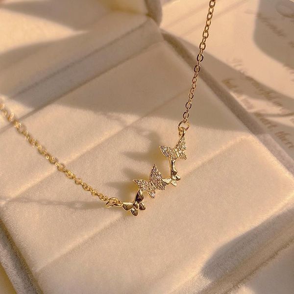 pendant necklaces trendy fine 316l stainless steel butterfly chain necklace for women girl korean fashion jewelry shiny zirconia party, Silver
pendant necklaces trendy fine 316l stainless steel butterfly chain necklace for women girl korean fashion jewelry shiny zirconia party, Silver