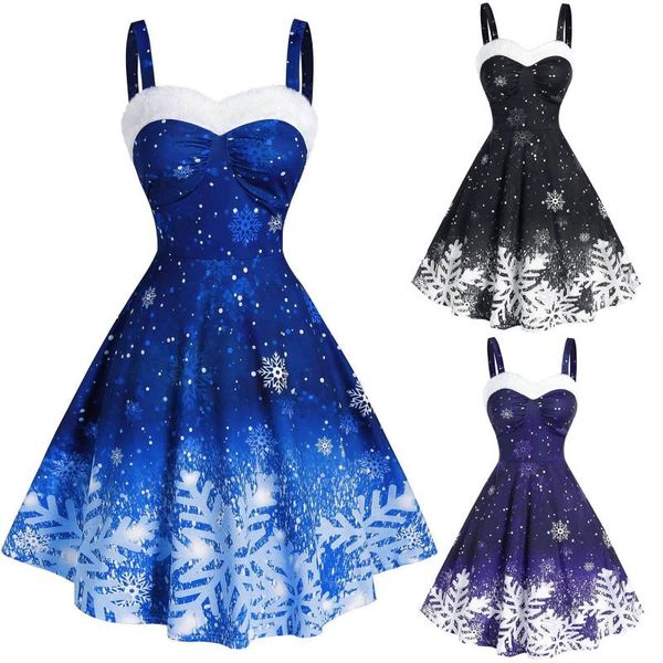 casual dresses vintage christmas dress women autumn winter color snowflake printing off shoulder party thin waist vest, Black;gray
casual dresses vintage christmas dress women autumn winter color snowflake printing off shoulder party thin waist vest, Black;gray