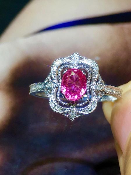 cluster rings sapphire ring 0.62ct real pure 18 k natural pink gemstones gold diamonds stone female, Golden;silver
cluster rings sapphire ring 0.62ct real pure 18 k natural pink gemstones gold diamonds stone female, Golden;silver