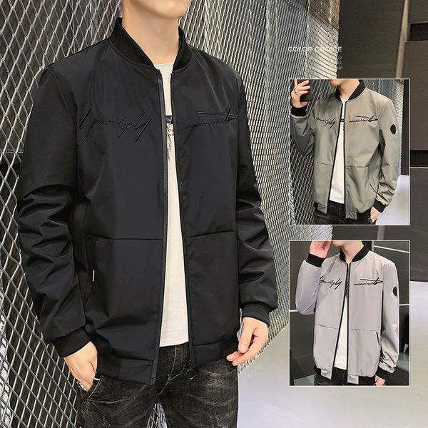 spring 2021 new coat trend slim fitting baseball suit men's sports leisure functional jacket, Black;brown
spring 2021 new coat trend slim fitting baseball suit men's sports leisure functional jacket, Black;brown