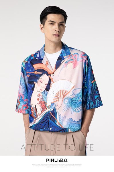 men's casual shirts wb0248 fashion 2021 runway luxury european design party style clothing, White;black
men's casual shirts wb0248 fashion 2021 runway luxury european design party style clothing, White;black