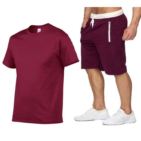 men's tracksuits short sleeve t-shirt casual sportswear sports shorts summer breathable cotton 2 piece set, Gray
men's tracksuits short sleeve t-shirt casual sportswear sports shorts summer breathable cotton 2 piece set, Gray
