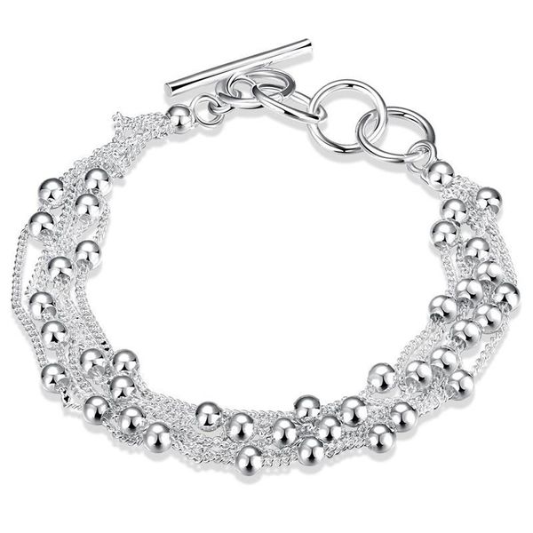 2021 silver plated six chain layered more beads charm bracelets jewelry for women high polished bracelet wedding engagement gift, Black
2021 silver plated six chain layered more beads charm bracelets jewelry for women high polished bracelet wedding engagement gift, Black