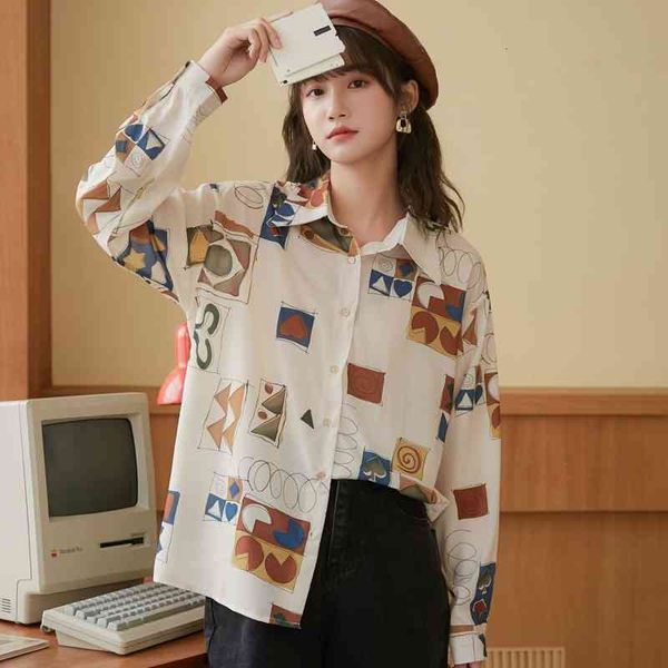 women's two piece pants vintage aesthetic long sleeve shirt women and blouses button up collar print loose fall fashion cloth, White
women's two piece pants vintage aesthetic long sleeve shirt women and blouses button up collar print loose fall fashion cloth, White