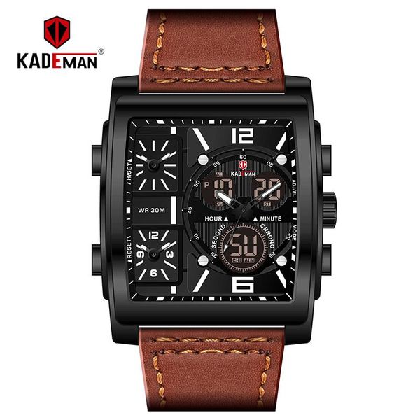 wristwatches kademan men fashion sport stainless steel leather band watches quartz business waterproof wrist reloj hombre relogio masculino, Slivery;brown
wristwatches kademan men fashion sport stainless steel leather band watches quartz business waterproof wrist reloj hombre relogio masculino, Slivery;brown