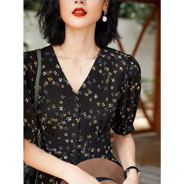 2021 silk dress summer french tea break skirt temperament fashion silk long floral, Black;gray
2021 silk dress summer french tea break skirt temperament fashion silk long floral, Black;gray