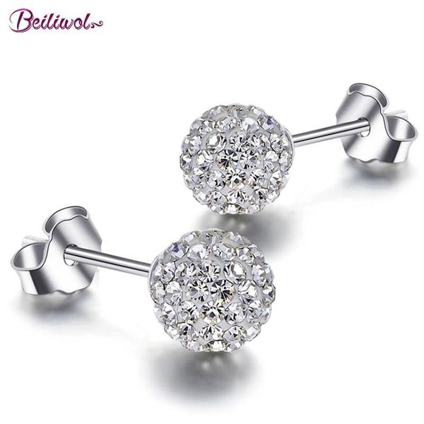 stud fashion earrings for women pure 925 sterling silver 10mm ball rhinestone beads crystal bohemia jewelry female gift, Golden;silver
stud fashion earrings for women pure 925 sterling silver 10mm ball rhinestone beads crystal bohemia jewelry female gift, Golden;silver