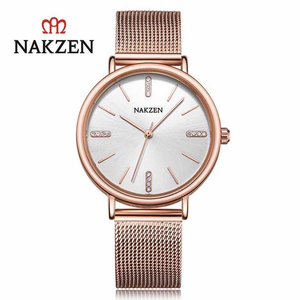 wristwatches nakzen brand ladies watch fashion women quart watches stainless steel wristwatch diamond clock gifts for reloj, Slivery;brown
wristwatches nakzen brand ladies watch fashion women quart watches stainless steel wristwatch diamond clock gifts for reloj, Slivery;brown