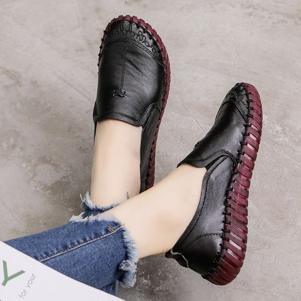 spring ladies genuine leather handmade shoes women hook &loop flat shoes women autumn soft loafers flats fgb5dress shoes, Black
spring ladies genuine leather handmade shoes women hook &loop flat shoes women autumn soft loafers flats fgb5dress shoes, Black