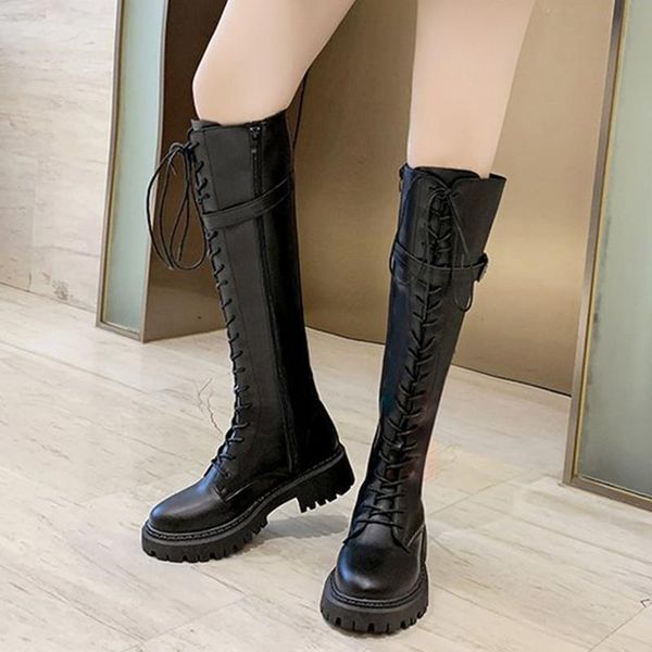boots lucyever autumn platform women knee high fashion buckle thick heels motorcycle long woman lace up riding mujer, Black
boots lucyever autumn platform women knee high fashion buckle thick heels motorcycle long woman lace up riding mujer, Black