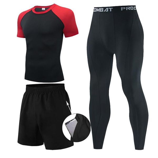 men's tracksuits men gym workout clothes quick-dry tight-fit sweat shirt wicking 3-piece short-sleeved running pants suit summer fitnes, Gray
men's tracksuits men gym workout clothes quick-dry tight-fit sweat shirt wicking 3-piece short-sleeved running pants suit summer fitnes, Gray