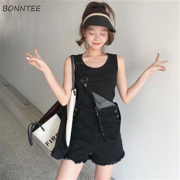 women's jumpsuits & rompers women black solid denim pockets korean style students vintage high street daily outerwear slim fashion cute, Black;white 
women's jumpsuits & rompers women black solid denim pockets korean style students vintage high street daily outerwear slim fashion cute, Black;white