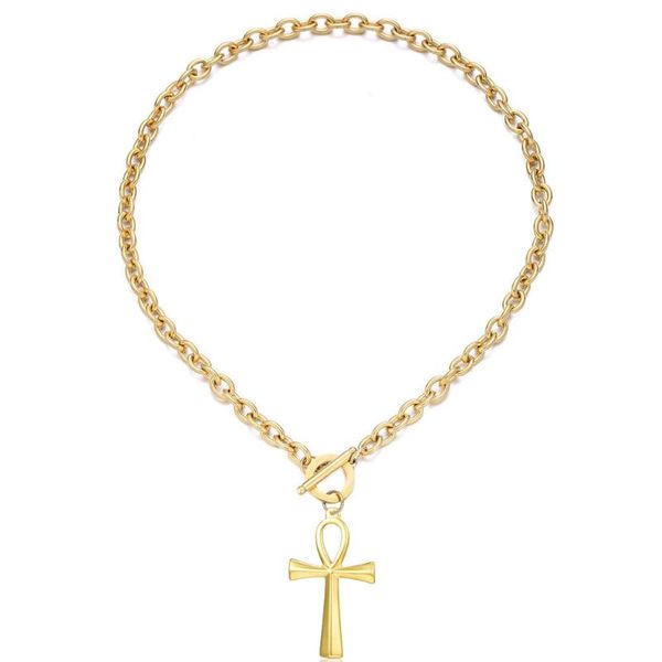 pendant necklaces stainless steel chunky chain ankh necklace for woman men ot buckle male choker egyptian symbol jewelry, Silver
pendant necklaces stainless steel chunky chain ankh necklace for woman men ot buckle male choker egyptian symbol jewelry, Silver