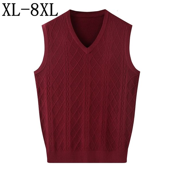 men's sweaters 8xl 7xl 6xl autumn winter casual men's vest sweater sleeveless wool vest knitted loose, White;black
men's sweaters 8xl 7xl 6xl autumn winter casual men's vest sweater sleeveless wool vest knitted loose, White;black