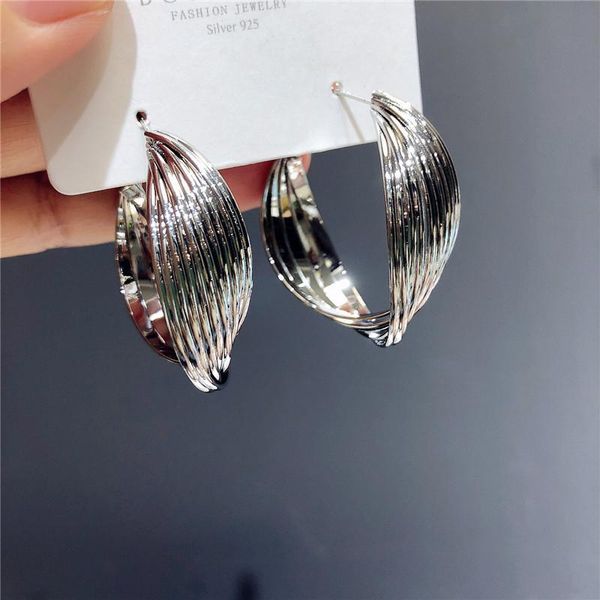 hoop & huggie korean fashion women's accessories simple exaggerated metal texture geometric twisted earrings temperament female jewelry, Golden;silver
hoop & huggie korean fashion women's accessories simple exaggerated metal texture geometric twisted earrings temperament female jewelry, Golden;silver
