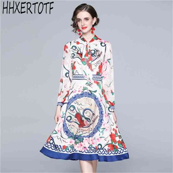 spring runway dress vestido elegant long sleeve flower print casual 210531, Black;gray
spring runway dress vestido elegant long sleeve flower print casual 210531, Black;gray