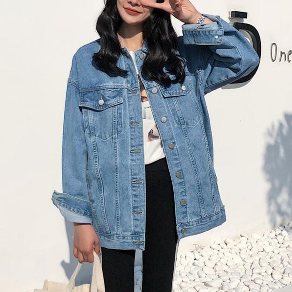women's jackets blue jeans jacket for women loose casual coats spring autumn outwear denim feminine chaqueta mujer coat 2021, Black;brown
women's jackets blue jeans jacket for women loose casual coats spring autumn outwear denim feminine chaqueta mujer coat 2021, Black;brown