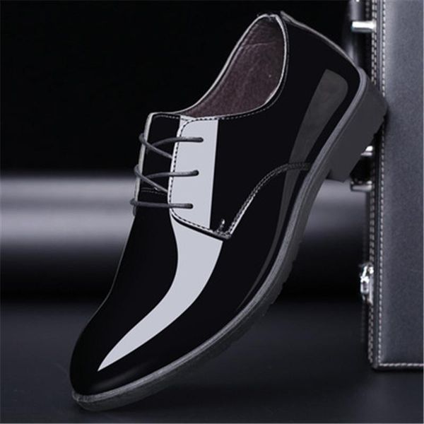 dress shoes men's flats lace-up quality patent leather black brown wedding size 38-44 soft man
dress shoes men's flats lace-up quality patent leather black brown wedding size 38-44 soft man