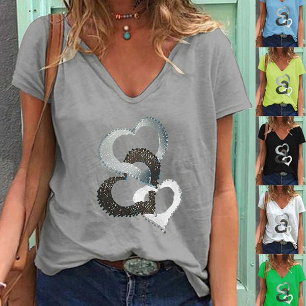 heart print casual t-shirt for women short sleeve v neck female tees basic pullover summer vest plus size 5xl streetwear y0621, White
heart print casual t-shirt for women short sleeve v neck female tees basic pullover summer vest plus size 5xl streetwear y0621, White