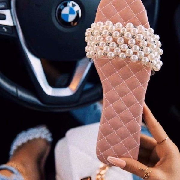 casual shoes 2021 summer large size women's shoes fashion pearl sandals square flat slippers zlhs, Black
casual shoes 2021 summer large size women's shoes fashion pearl sandals square flat slippers zlhs, Black