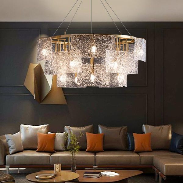 light luxury post-modern all copper water pattern glass chandelier simple living room dining room villa luxury all copper lamp
light luxury post-modern all copper water pattern glass chandelier simple living room dining room villa luxury all copper lamp