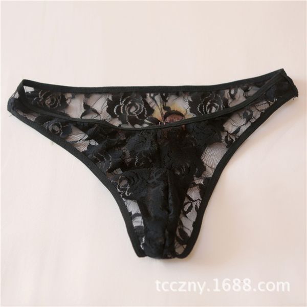 men's lace rose underwear fun transparent briefs clothing generation n7008, Black;white
men's lace rose underwear fun transparent briefs clothing generation n7008, Black;white