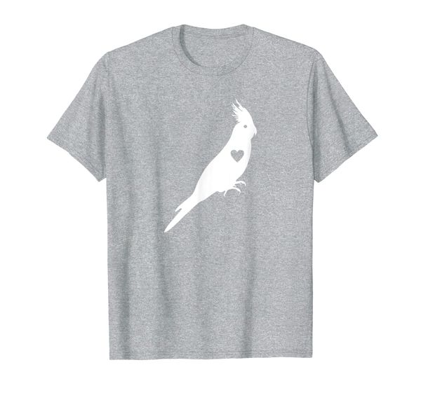 cockatiel love - funny cute cockatiel bird pet shirt, White;black