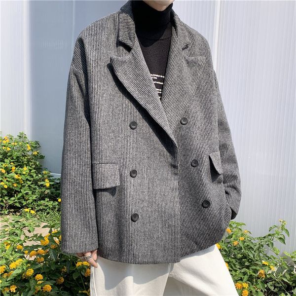 2021 oversize men's fashion retro casual mid-length men autumn winter woolen coat mens ujqs, Black
2021 oversize men's fashion retro casual mid-length men autumn winter woolen coat mens ujqs, Black