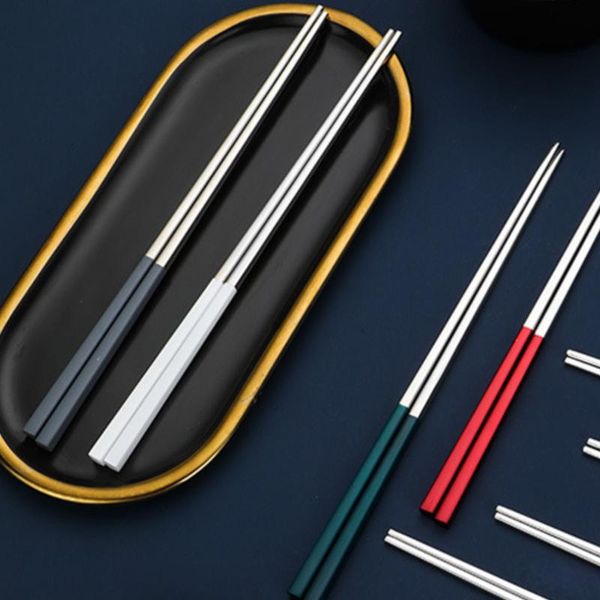 chopsticks 304 stainless steel square spray painted portuguese anti scalding household el tableware 
chopsticks 304 stainless steel square spray painted portuguese anti scalding household el tableware
