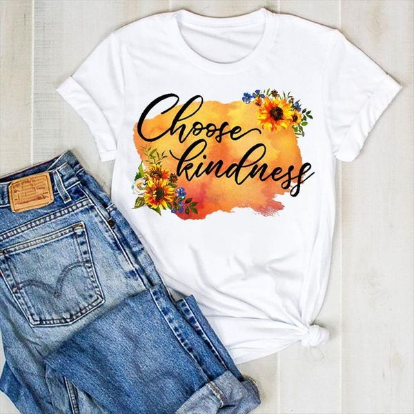 kind sunflower floral cute women t shirts print fashion summer tee clothes graphic, White
kind sunflower floral cute women t shirts print fashion summer tee clothes graphic, White