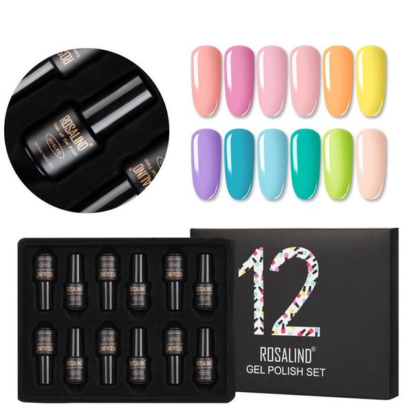 nail polish set 12 bottles color box packaging potherapy gel complete