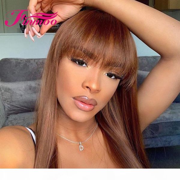 straight #4 brown lace front human hair wigs with bangs 13x3 preplucked for women brazilian remy ombre human hair wig 150density, Black
straight #4 brown lace front human hair wigs with bangs 13x3 preplucked for women brazilian remy ombre human hair wig 150density, Black